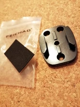 Base adaptadora de aluminio con hebilla de superficie plana para cámara de acción, Base de tabla de surf con 4 orificios 1/4 para GoPro 9 8 7 5 Insta360