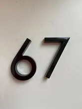 Door-Plate Sign Sticker Number-House Address Abs-Plastic Plaque Hotel 0123456789 Modern