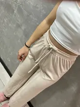 Suave comodidad pantalones de las mujeres de 2021 nueva Alta cintura pantalones verano Pantalones Mujer Pantalones de seda de hielo-tobillo longitud pantalones largos de Mujer Pantalones