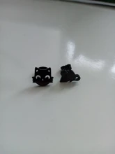 SMJEL-pendientes de gato hecho en Origami para mujer, joyería con forma de gato, zorro, gato, Luna, ratón, Animal, para niñas y niños