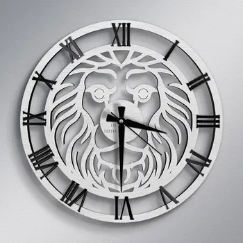 

Personalized Lion Sign Design Wooden Wall Clock-Model A4