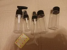 7 Uds Mini viaje maquillaje cosmética rostro crema bote botellas plástico transparente viaje accesorios vacío maquillaje contenedor botella