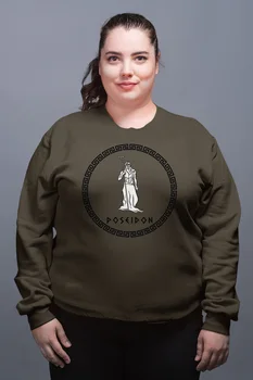 

Angemiel Wear Greek God Poseidon Green Women Sweatshirts
