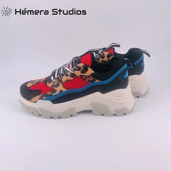 

WOMAN SHOES 2019 SPORTS ANIMAL PRINT PIECE Outsole Wide Close using cords