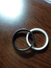 Anillos de cerámica de 3MM para mujer y hombre, joyería de cerámica saludable con superficie lisa de corte, diseño Simple, regalos del anillo