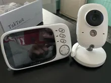 TakTark-Monitor de vídeo inalámbrico para bebé, 3,2 pulgadas, a color, cámara de seguridad portátil, LED, infrarrojo, intercomunicador de visión nocturna