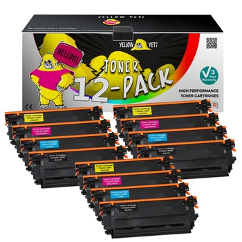 

12pcs Compatible CF360 CF360X Toner Cartridge for HP Colour LaserJet Enterprise Flow MFP M577c M577dn M577f M577z M553n Printer