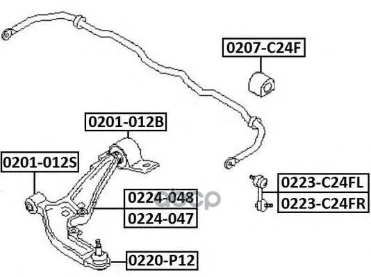 Опора Шаровая | Перед Прав/Лев | Nissan: Primera P12nissan Primera P12 2001- ASVA арт. 0220P12