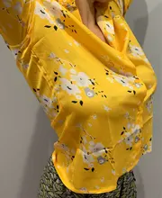 Blouse Shirt Work-Wear Turn-Down-Collar Casual Tops Long-Sleeve Chiffon Elegant Plus-Size