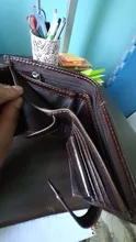 Wallets-Bag Purse-Fold Business-Card-Holder Vertical RFID Anti-Theft Vintage Genuine-Leather