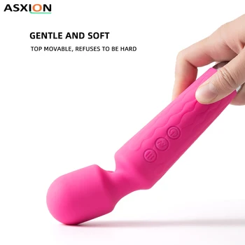 Wireless Dildos AV Vibrators Female Magic Wand Clitoris Stimulator USB Rechargeable Massager Goods Sexy Toys for Adults 18 1