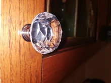 Cupboard Pulls Furniture-Handle Drawer-Knobs Gold-Base Crystal Diamond-Shape NAIERDI