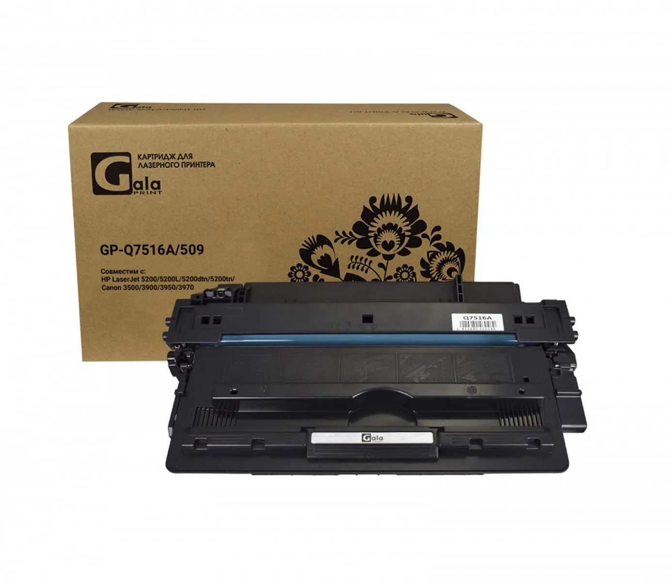 Картридж Q7516A/509 (№16A) для HP LaserJet 5200 5200DTN 5200TN 5200L Canon LBP-3900 12000 стр. GalaPrint | Компьютеры и