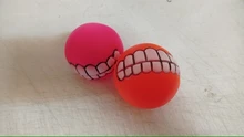 Pet Dog Ball Teeth Funny Trick Toy Silicone Toy for dogs Chew Squeaker Squeaky Dog Sound
