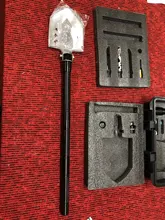 Pala multifuncional plegable para acampada, equipo de pala plegable militar de 76cm, para supervivencia al aire libre, para jardín