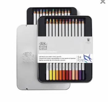 

WINSOR & NEWTON BOX 24 PENCILS COLORS ACUARELABLES