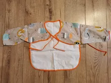 Babero de manga larga para bebés, accesorio de ropa de protección para niños, bufanda para infante, bandana con mangas, babero para bebé a prueba de agua, lavable
