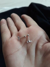 CANNER-pendientes de plata de ley 925 con circonita de cristal, joyería fina con cierre de tuerca, para mujeres