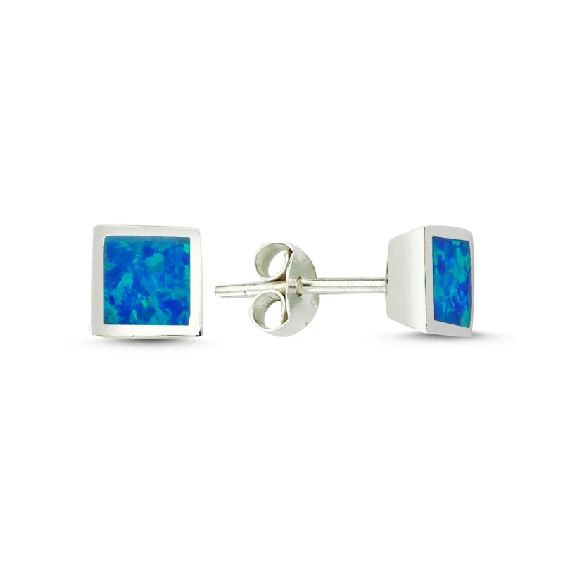 

Silver 925 Sterling Opal Earrings