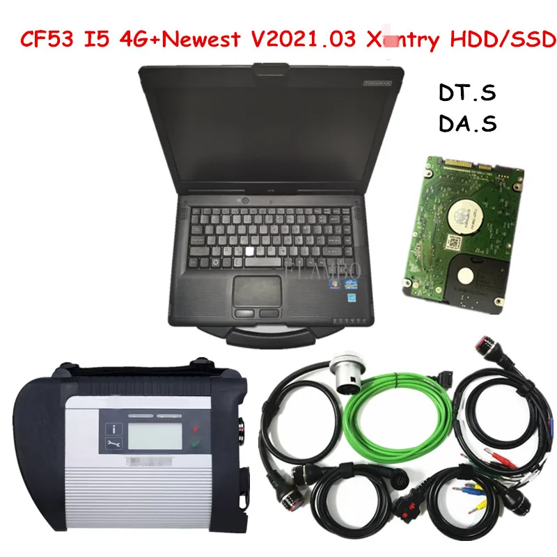 

CF53 CF-53 i5 4g Ram ноутбук с 2021,03 программного обеспечения 360 ГБ ssd/320 Гб hdd MB STAR SD Connect C4 может работать для Be-nz диагностический инструмент