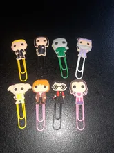 Marcapáginas de película para libros, Clips de papel para maestro de la escuela, punto de libro suministros de oficina, amigos, regalo de Navidad, 8 Uds.