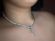 Collar con colgante de Cruz de Hip Hop para hombre y mujer, cadena de tenis de circón de 4mm, collares ostentosos con diamantes de imitación, joyería de Hip Hop