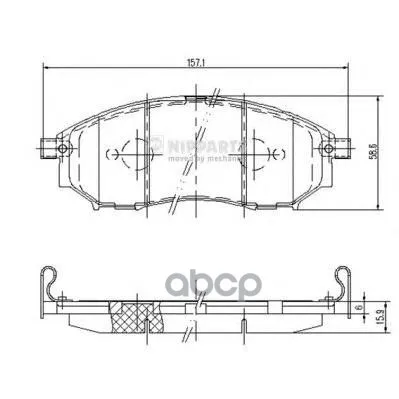 Колодки Тормозные Nissan Murano/Pathfinder/Qashqai/Renault Koleos Передние Nipparts J3601094 Nipparts арт. J3601094