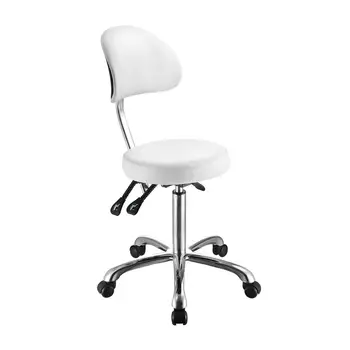 

Stool with backrest and 3 COLOR GAS piston WHITE
