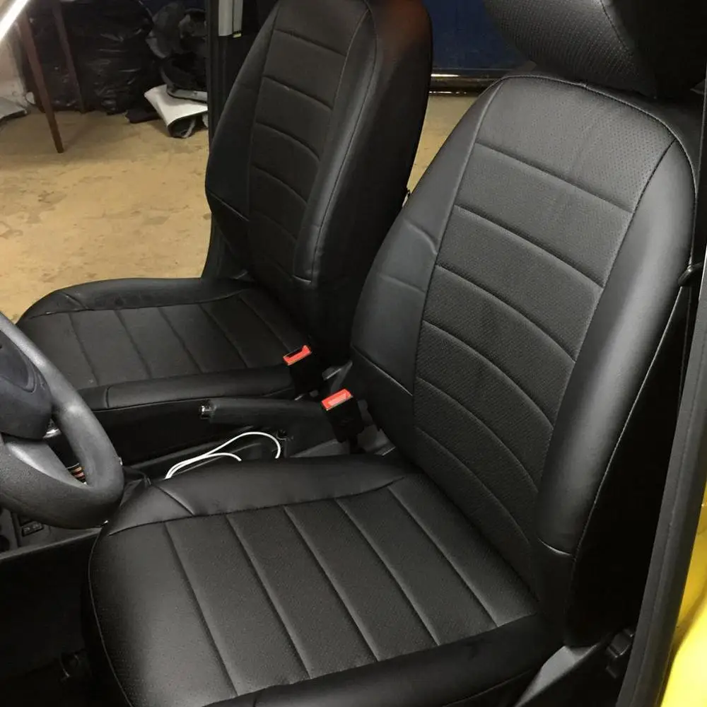 Для Skoda Fabia II Hb/Wag с 2007 2014 гв. (разд. задн. спин.) модельные чехлы на сиденья из экокожи