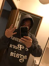 Ye must be Born again-Sudadera con capucha CPFM XYZ para niños, suéteres transparentes, sudaderas de tamaño asiático Kanye West, jerséis de alta calidad