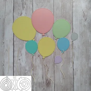 

8PCS Balloons Metal Cutting Dies Stencils For DIY Scrapbooking Embossing Paper Wedding Cards Die Cuts Photo Album Making Craft