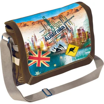 

Bag youth Brunnen, on the belt, three compartments, fabric, 35x28.5x9 cm, 2 synthetic motif