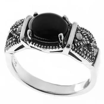 

Silver ring with Marcasite