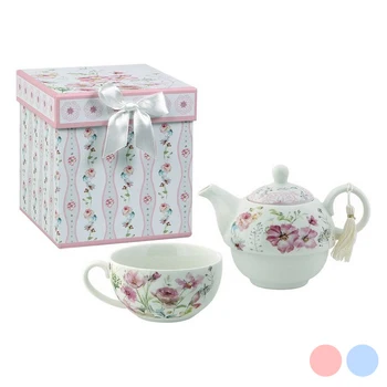 

Toy Tea Set 116144 Flowers White Pink