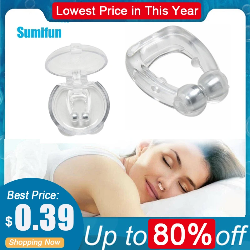 

Only $0.39 Sumifun Anti Snoring Nose Clip Health Care Portable Snore Stopper Device for Man and Women