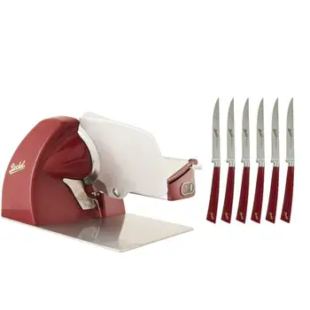 

Berkel slicer Home Line 250 red + 6 Set steak knives Elegance red handle
