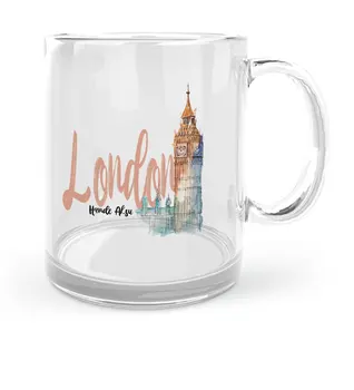 

Personalized London Designed Glass Mug Cup-2