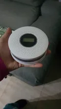 Alarma Digital de humo de Gas 2 en 1, Detector de monóxido de carbono de Co, Sensor de advertencia de voz, protección de seguridad para el hogar, alta sensibilidad