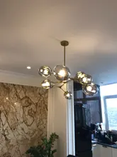 Modern Led Chandeliers Lighting Glass-Ball Hanging-Lamp LOFT Bedroom Indoor-Decor Living-Room