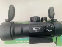 DIANA-Mira telescópica para rifle de caza, visor óptico táctico con punto verde y rojo ajustado a carril con alcance 2x40, 3x42, 3x44, 1x40 para 11/20mm