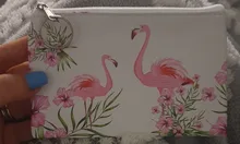 Dulce Flamingo de cuero PU bolsos de las mujeres pequeñas carteras damas Mini bolso de mano, monedero niño chica cremallera bolsas de la tarjeta
