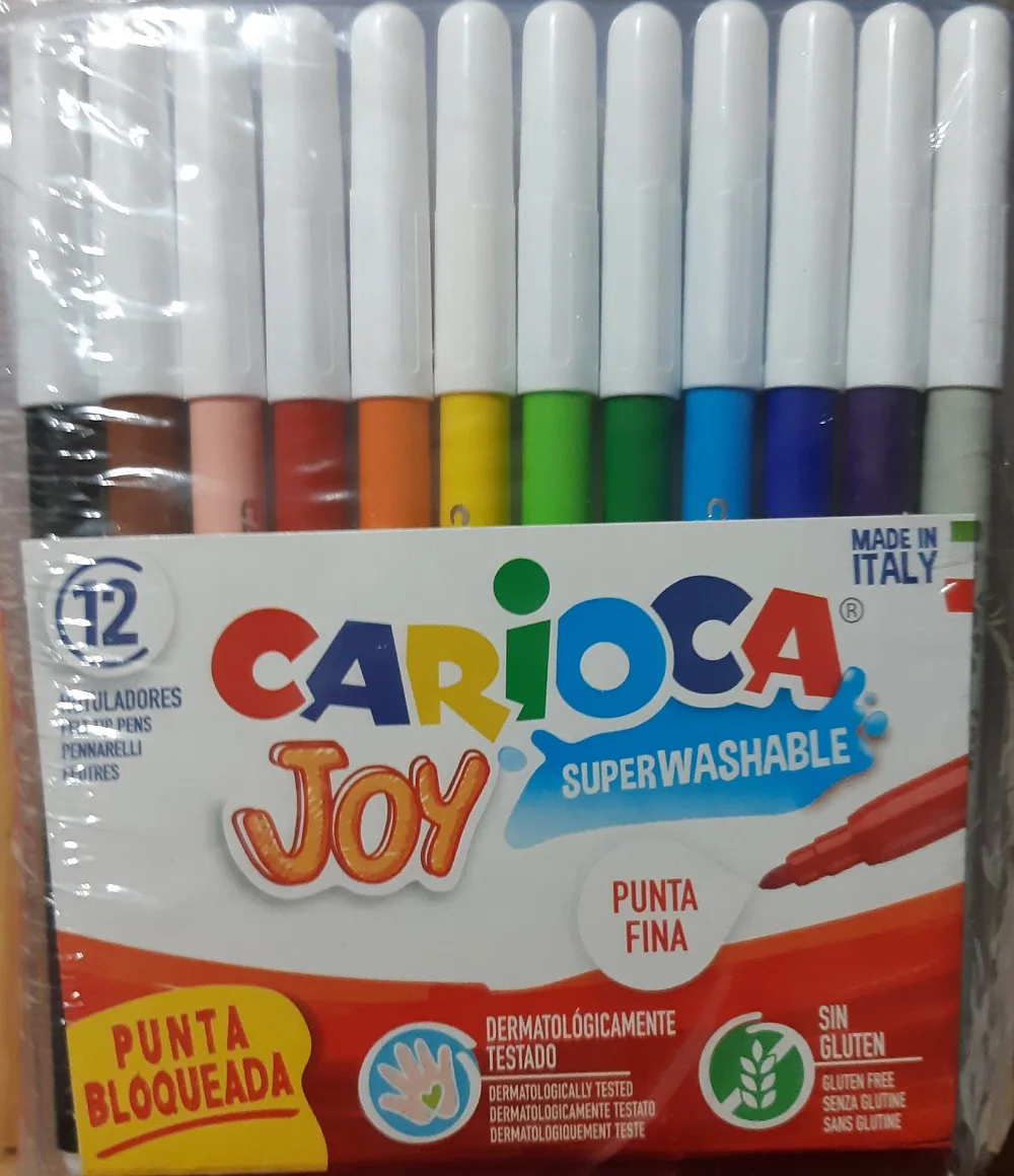 CARIOCA Baby Marker Box 12 Assorted Colors and Modeling Paste Baby Dough  Boat 75 G Set Of 8 Colors Assorted x 2 Units - AliExpress