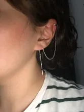 Moonmory-pendiente de boda de Plata de Ley 925 auténtica para mujer, con cadena, joyería de moda, trepadores de plata de la oreja, aretes de una pieza