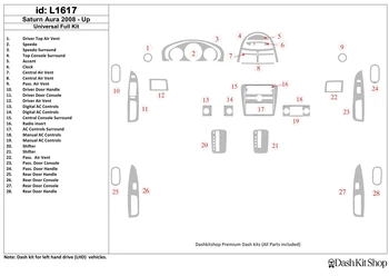 

Interior lining for Saturn Aura 2008-UP. Set L1617.