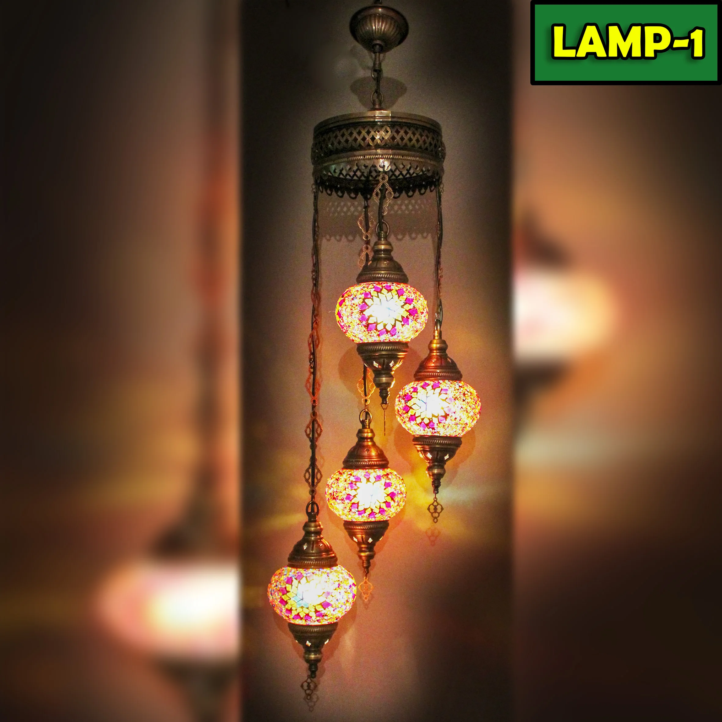 

Turkish Mozaic Lamp Handmade from Manufacturer Unique Designs - Made in Turkey