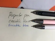 1 + 10 unids/set Panda magia Gel borrable pluma 0,35mm tinta azul y negra recambios Rod la escritura papelería bolígrafo de tinta de Gel