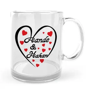 

Personalized Valentine 'S Day Themed Glass Mug Cup-16