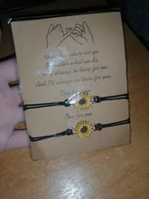Pulsera hecha a mano con colgante de girasol para mujer, brazalete con cadena de cuerda entrelazada, para amigos y enamorados