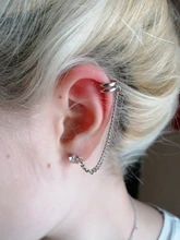 Pendientes Punk sin Piercing para el cartílago, pendientes con Clip para la oreja, para mujeres y niñas