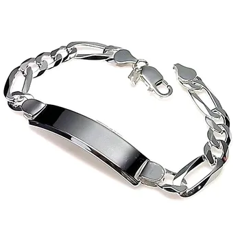 

Silver Slave law 925m 20cm. Solid smooth alternate 3x1 [AB0509]